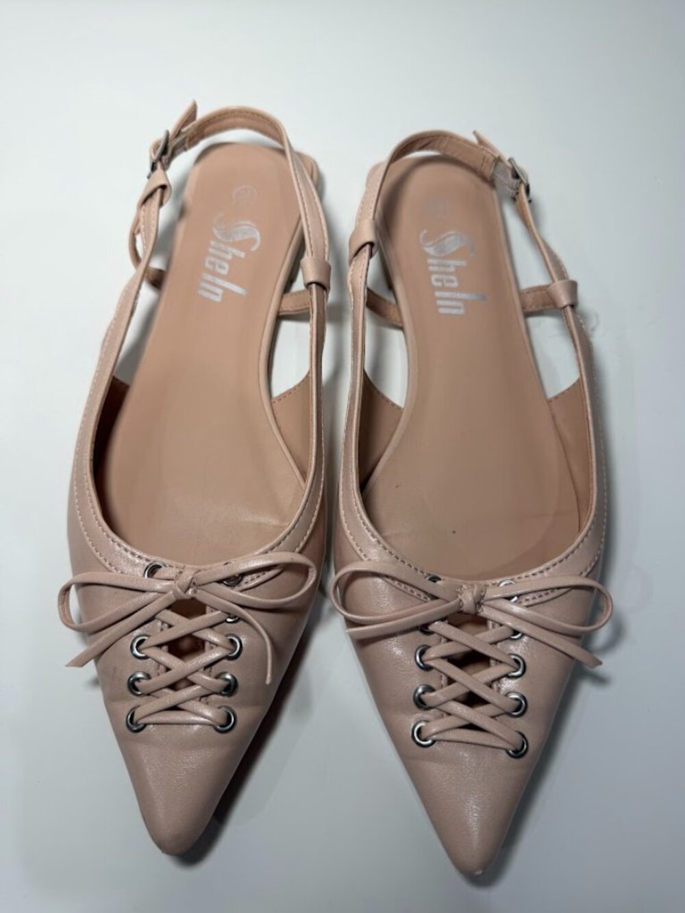 Nude pointed heels (Shein)